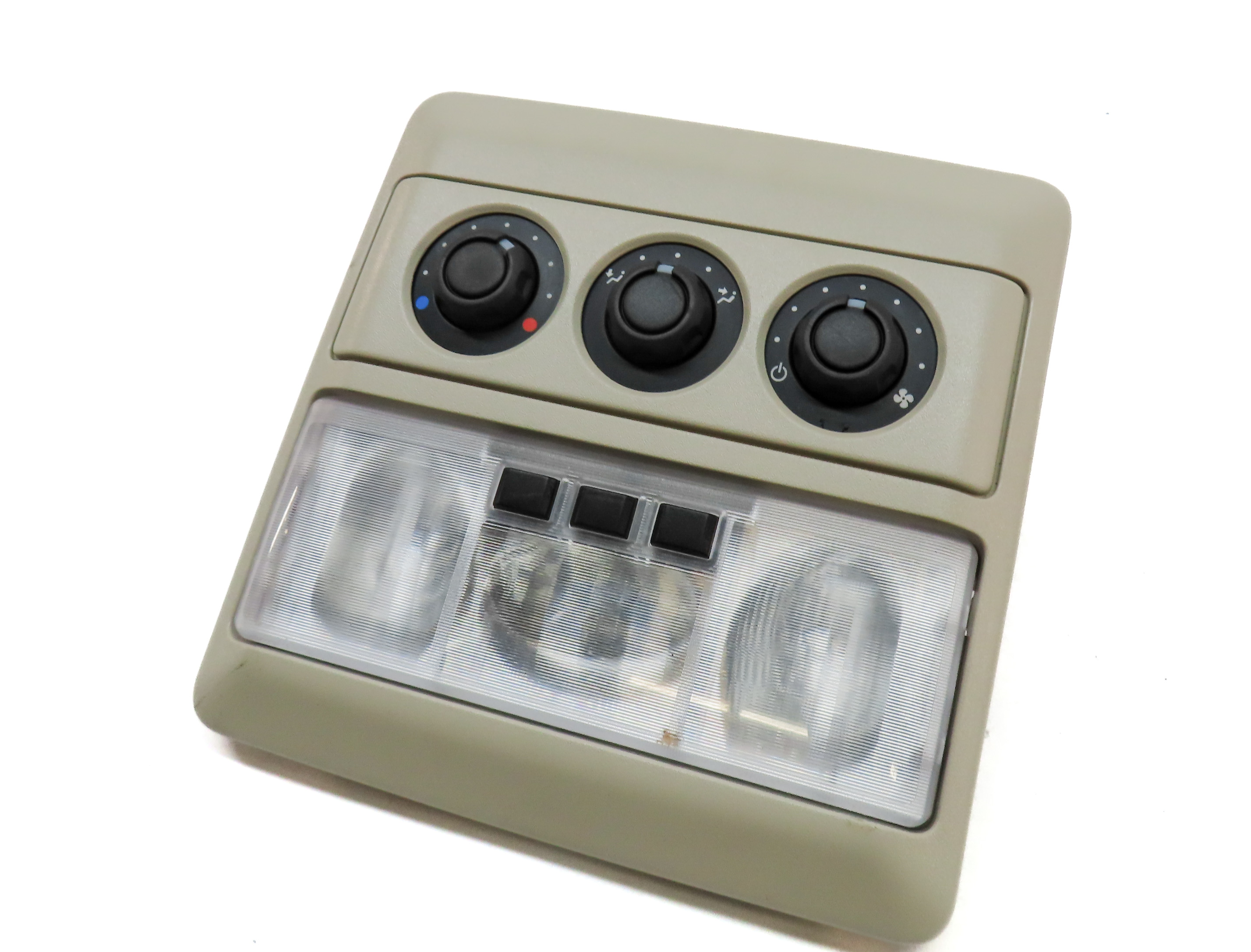 10 LAND ROVER LR4 L319 REAR OVERHEAD DOME LIGHT w/ HEAT AIR AC SWITCHES (Beige) — exact item pictured